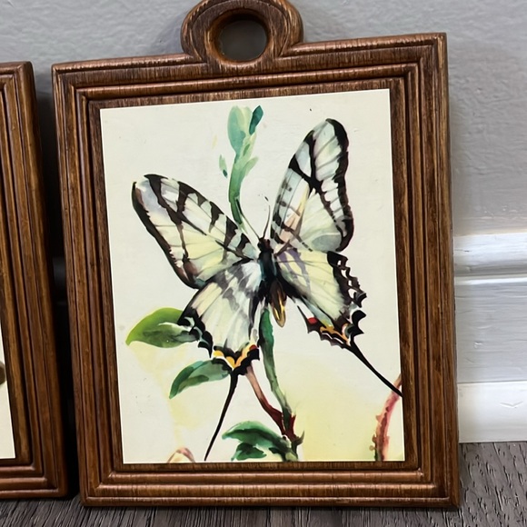 3 Charming Vintage Arthur A. Kaplan Butterflies on Wood prints - Picture 16 of 16